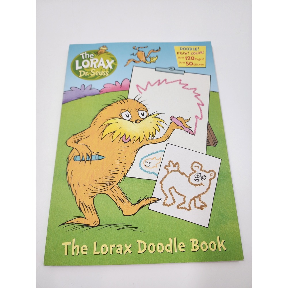 Dr. Seuss The Lorax Doodle Book Golden Books Coloring Activity 50 Stickers 2012